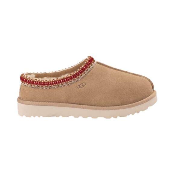 UGG Tasman II Slip-Ons Sand / Dark Cherry Sheepskin Clogs Size 6 Beige New - Picture 6 of 8
